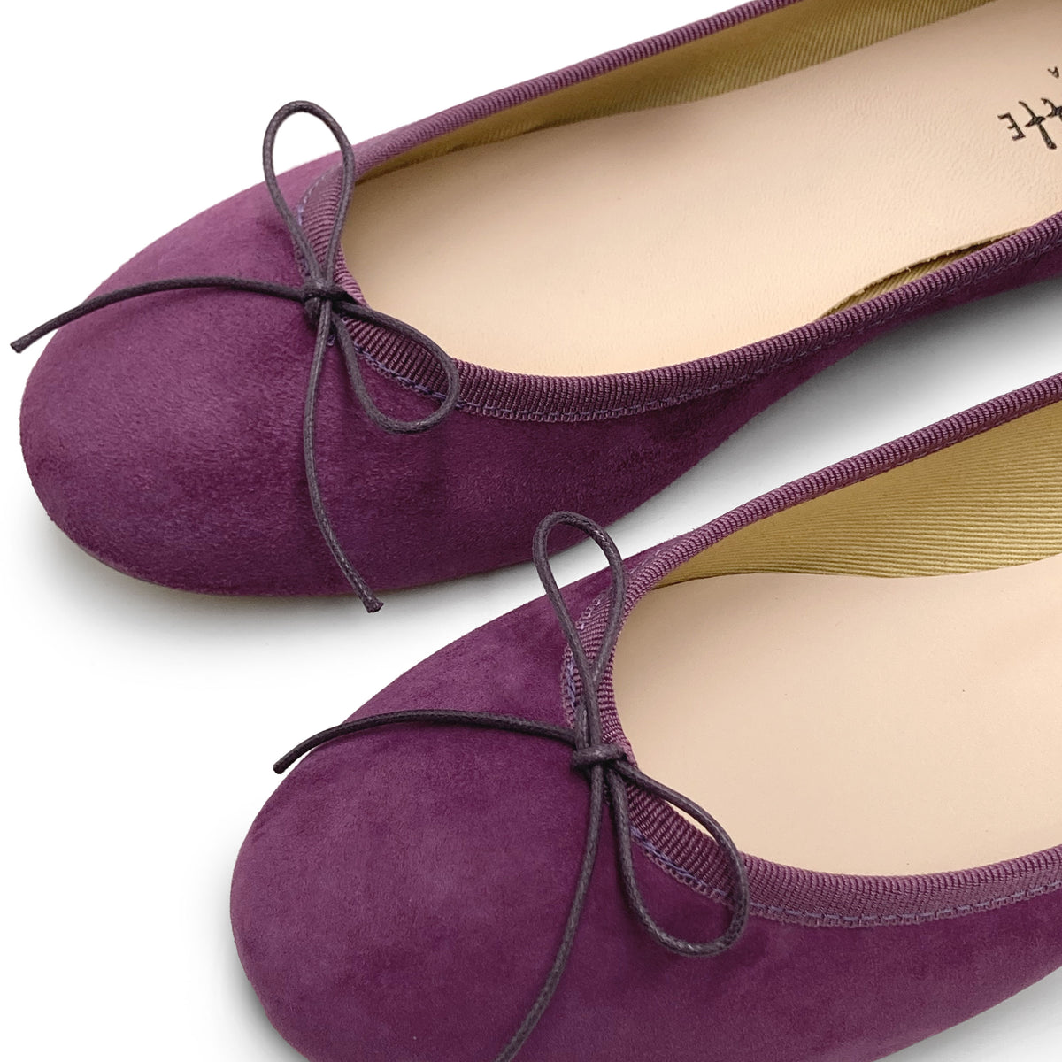 Bailarinas violetas de ante