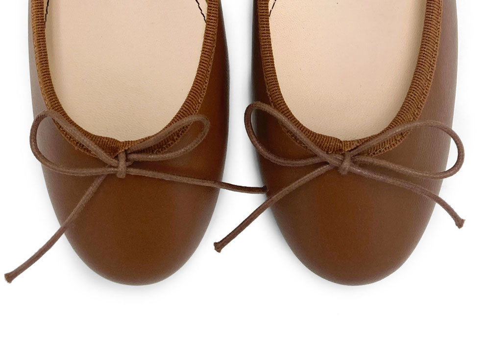 Ballerine marroni in pelle