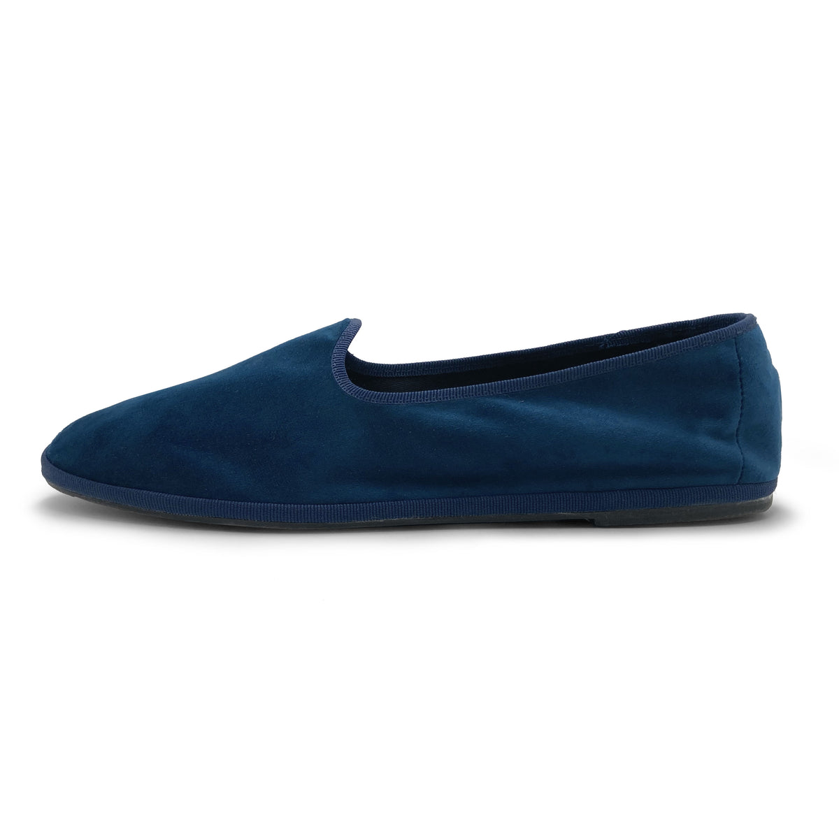 Frioulanes en velours bleu