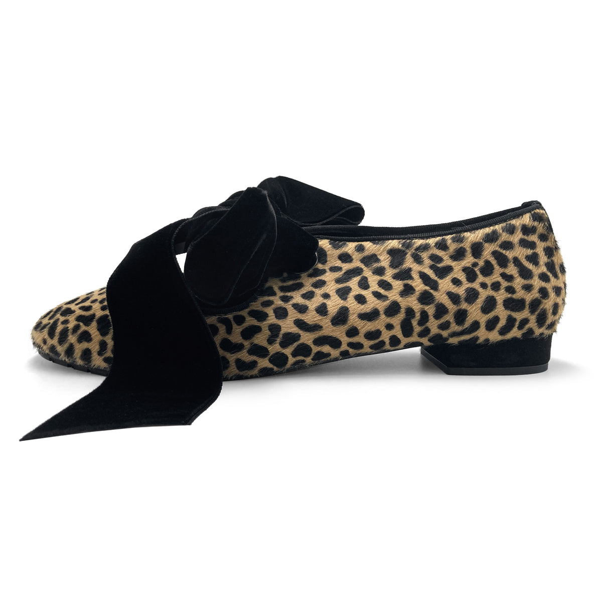 Chaussures femme animalier en poney tacheté
