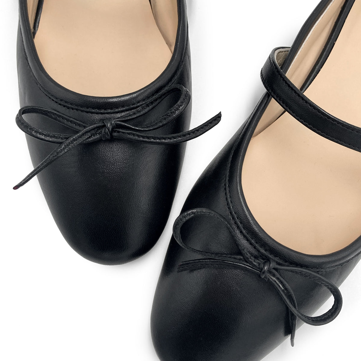 Ballerine sabot nere con lavorazione a sacchetto