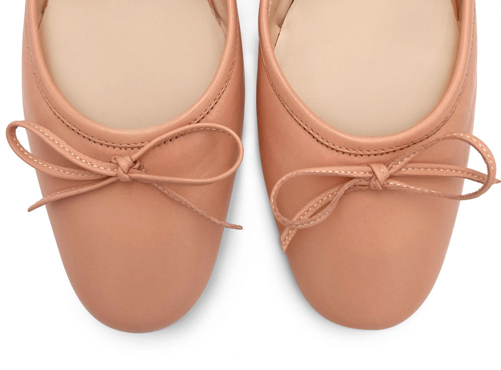 Ballerine sabot rosa con lavorazione a sacchetto