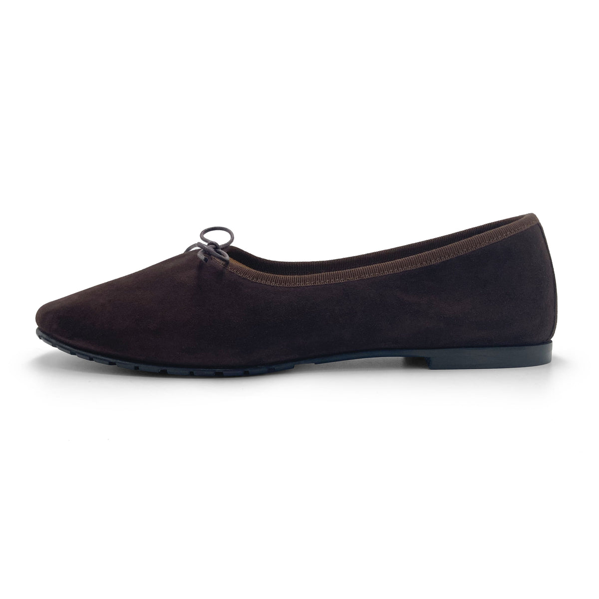 Ballerine "glove shoes" donna marroni testa di moro in camoscio