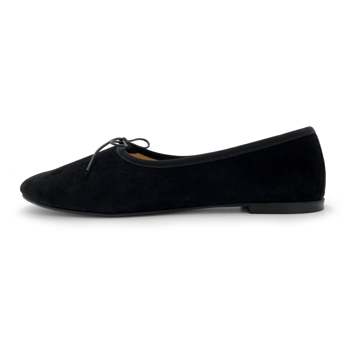 Schwarze "Glove" Ballerinas aus Wildleder