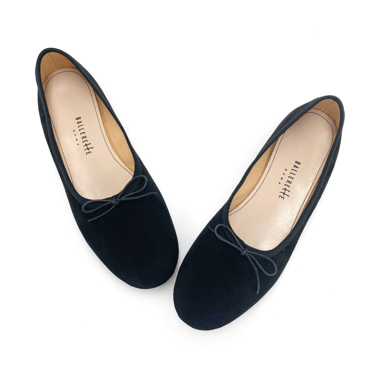 Ballerine "glove shoes" donna nere in camoscio