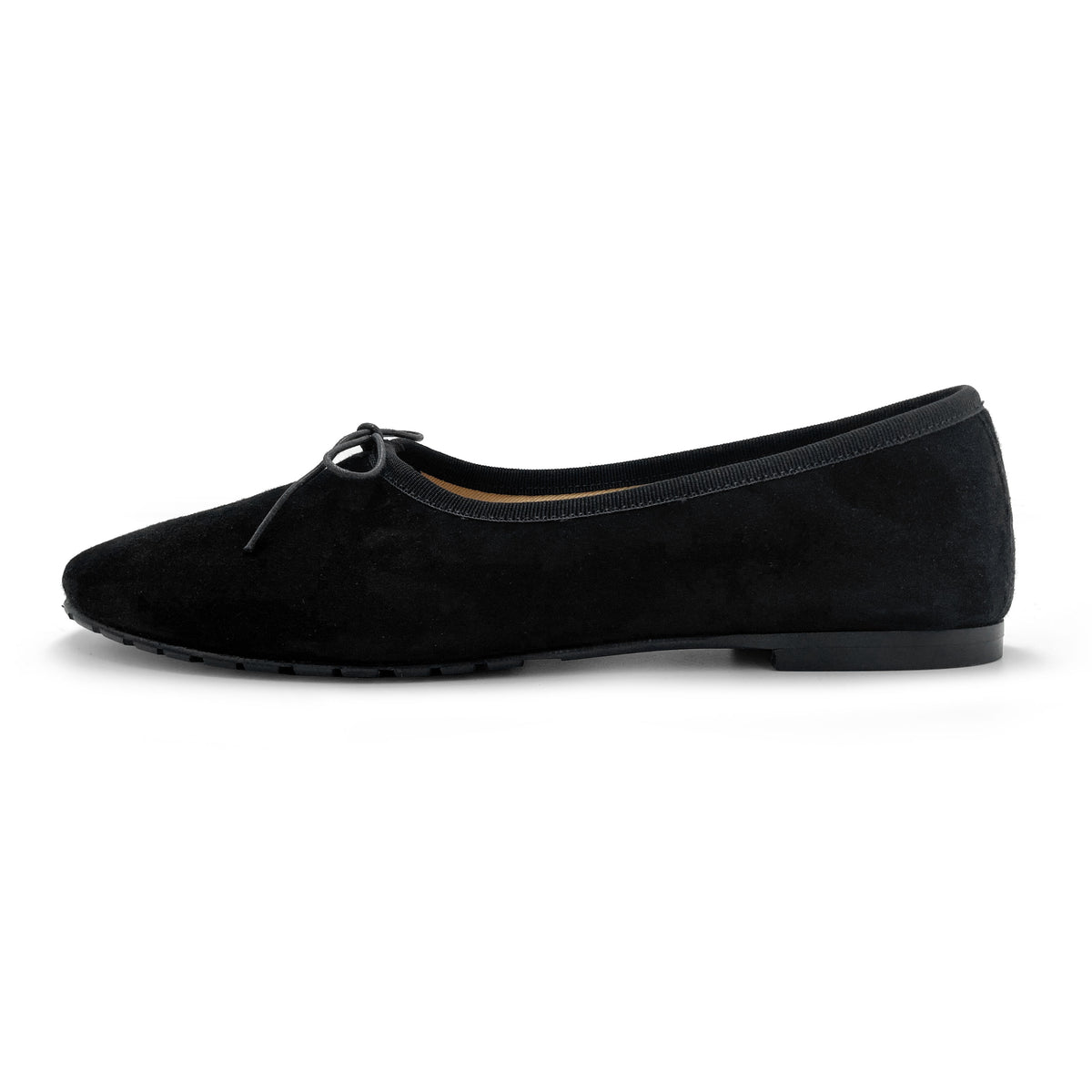 Ballerine "glove shoes" donna nere in camoscio