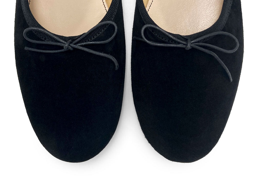 Ballerine "glove shoes" donna nere in camoscio