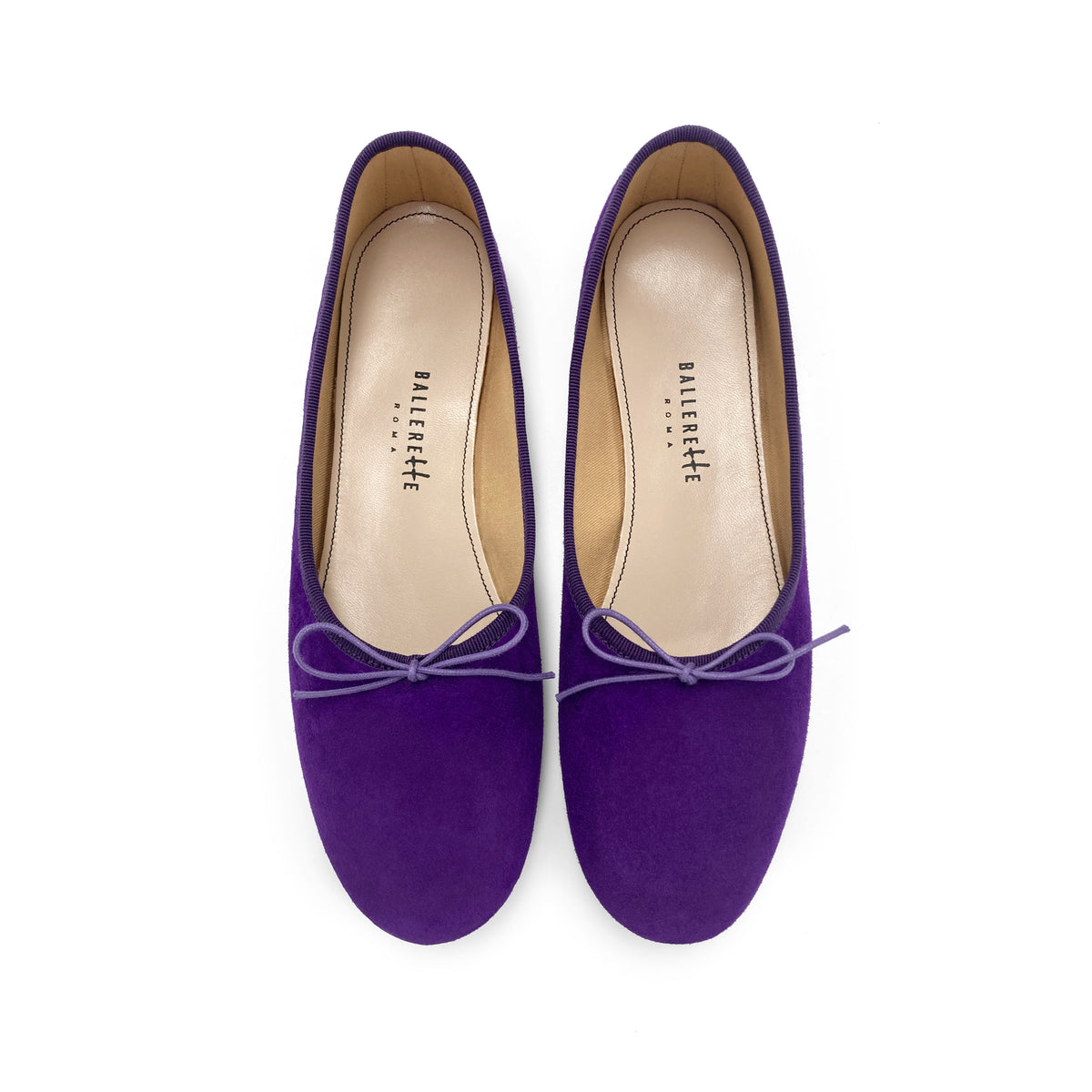 Ballerine "glove shoes" donna viola in camoscio