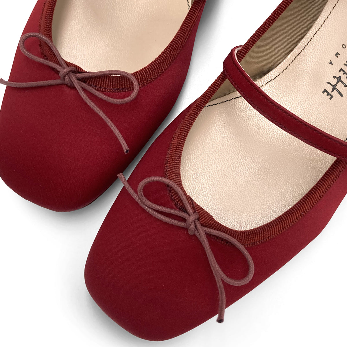 TT Go Green Collection - Ballerine Mary Jane rosse in raso eco