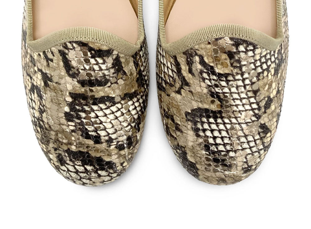 Damen-Loafers im Schlangenleder-Print