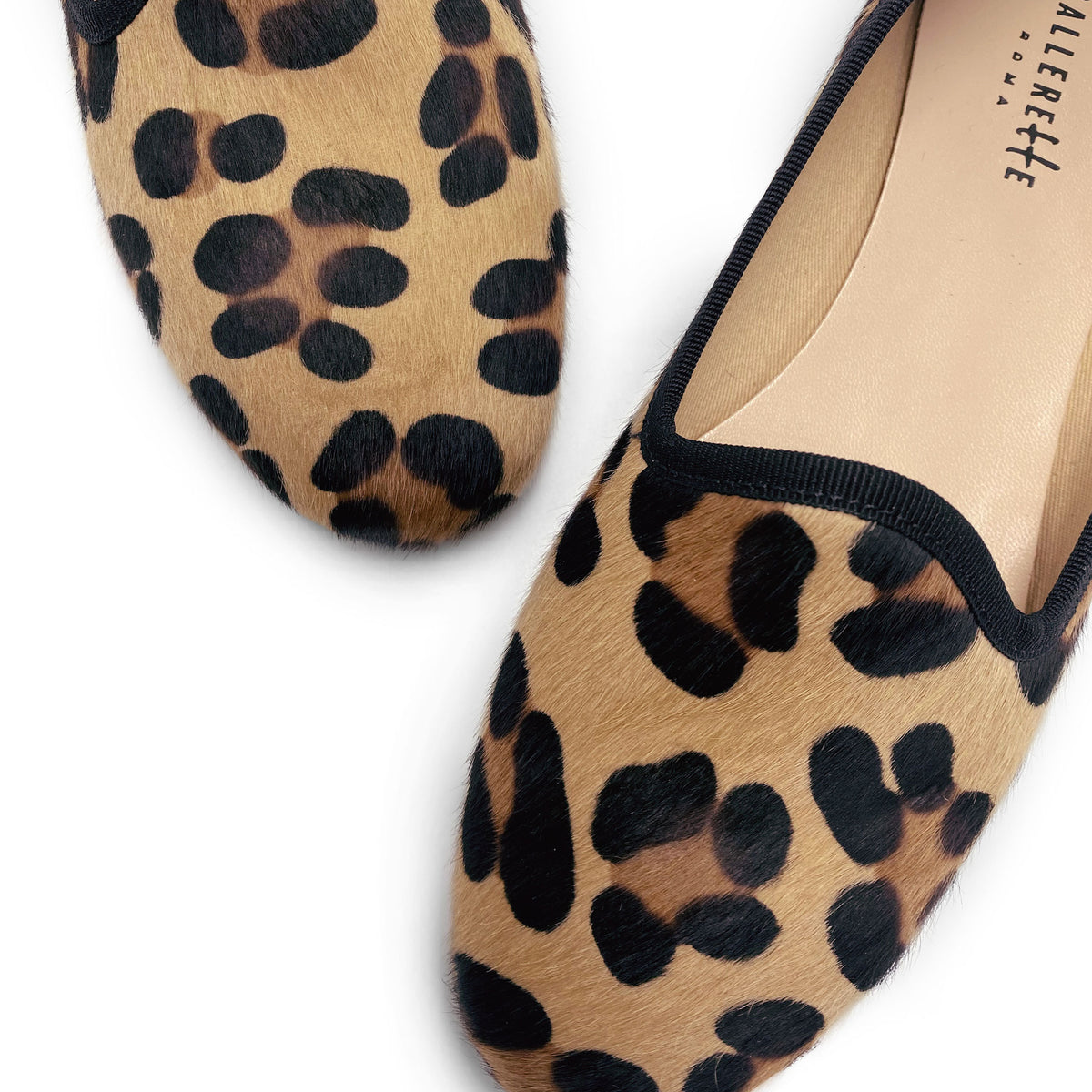 Slippers donna in cavallino maculato
