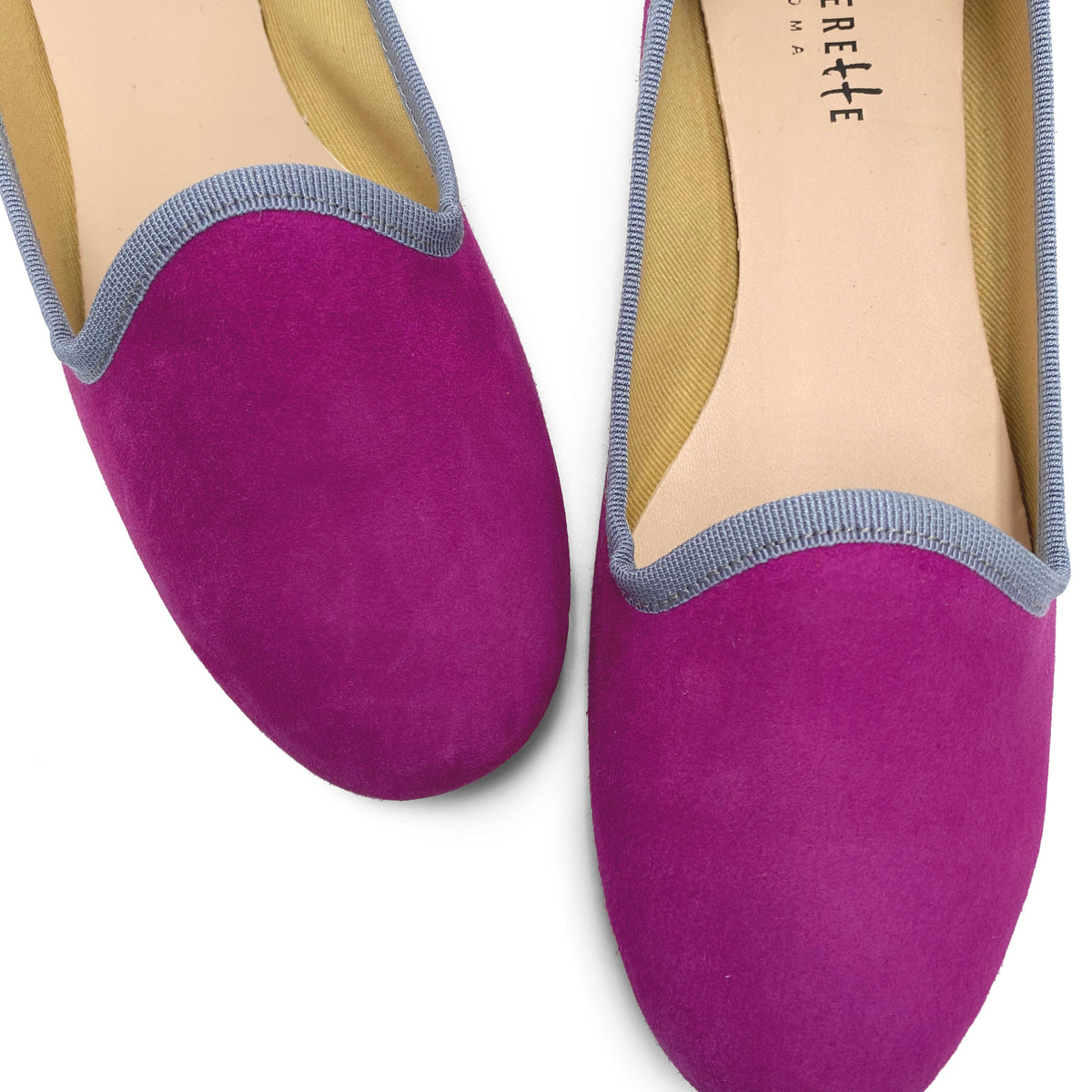 Slippers donna in camoscio fucsia