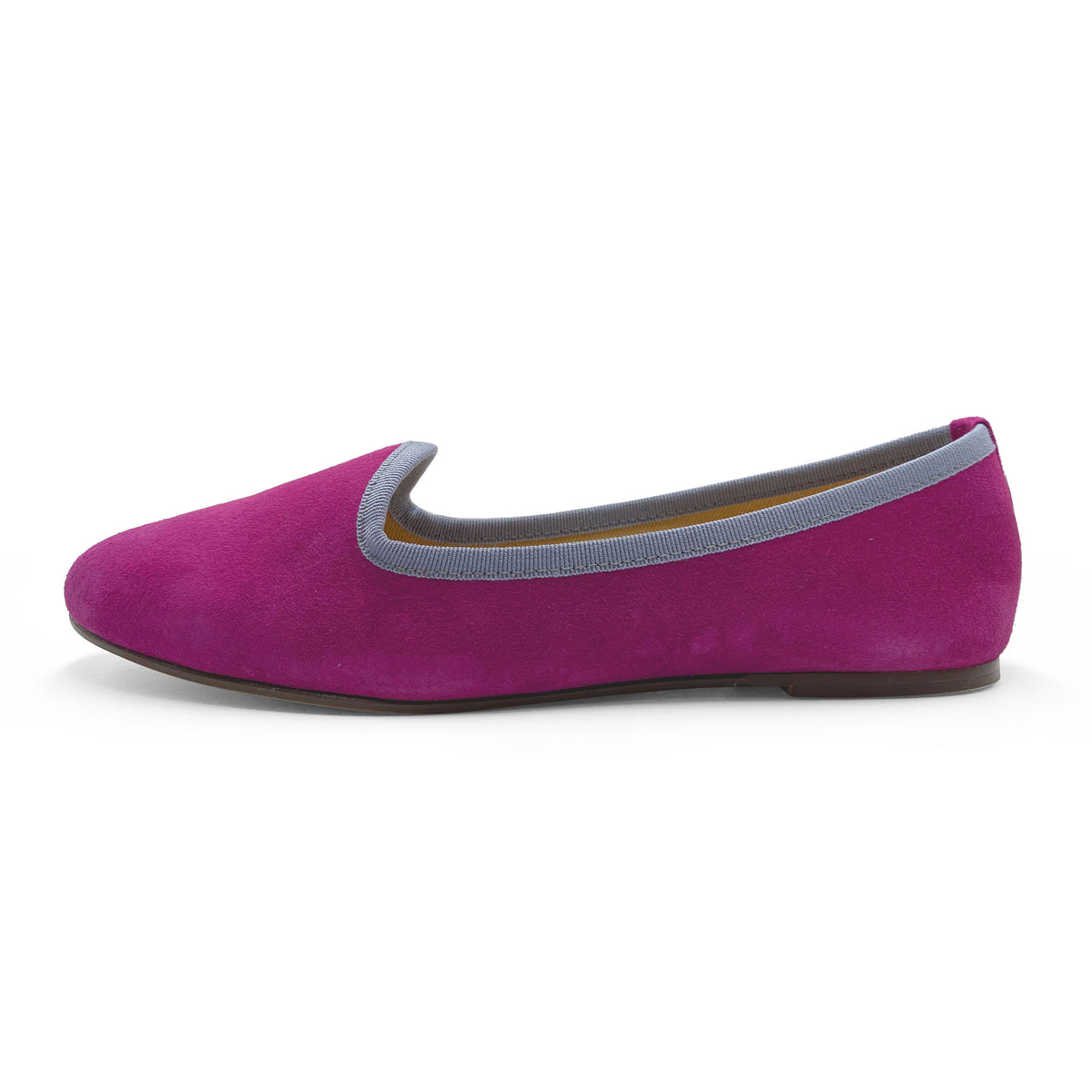 Slippers donna in camoscio fucsia