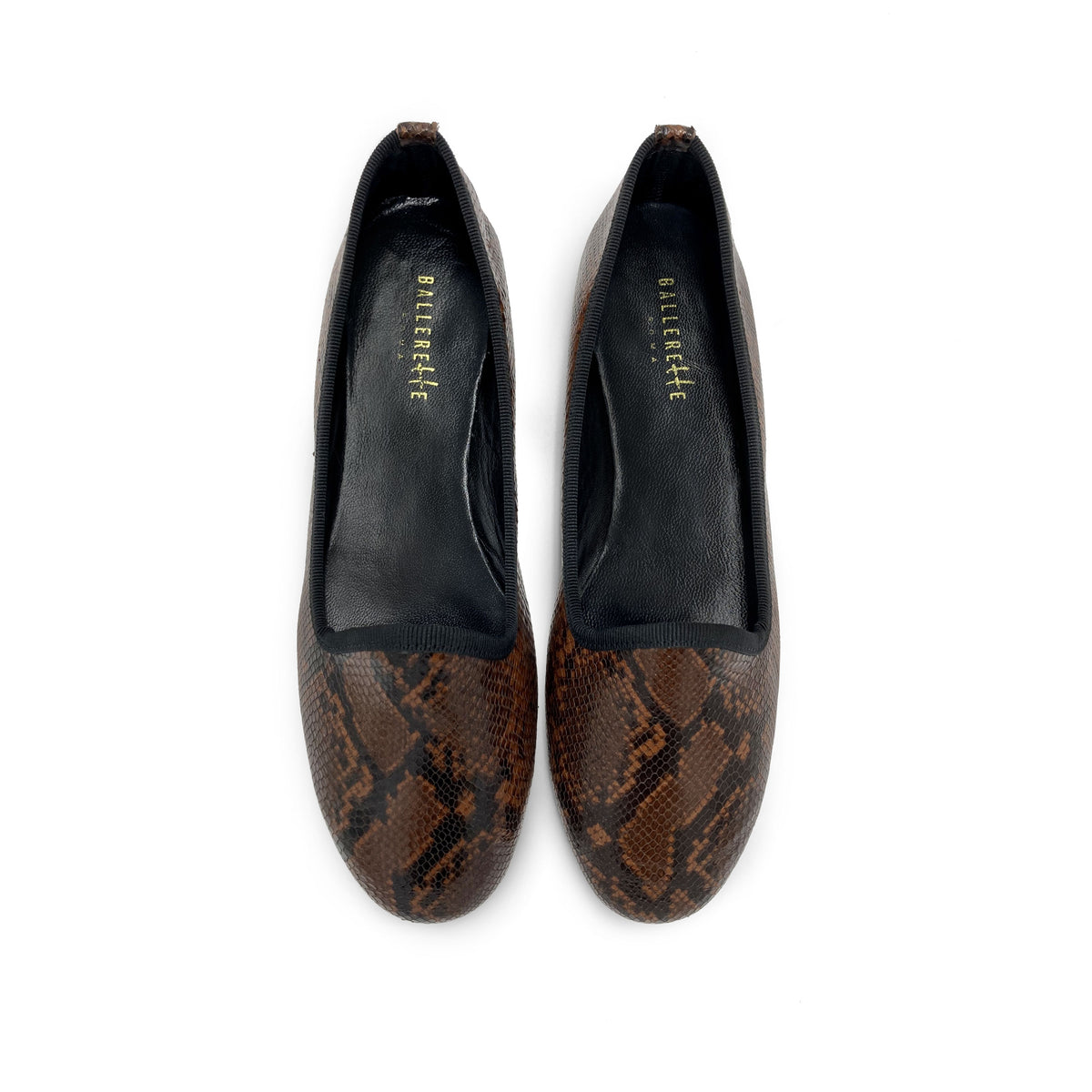 Damenslippers aus Braunem Leder mit Animalier-Print