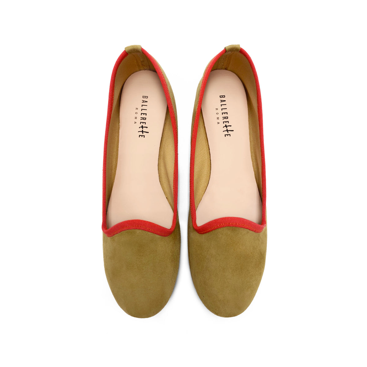 Slippers donna in camoscio verde oliva