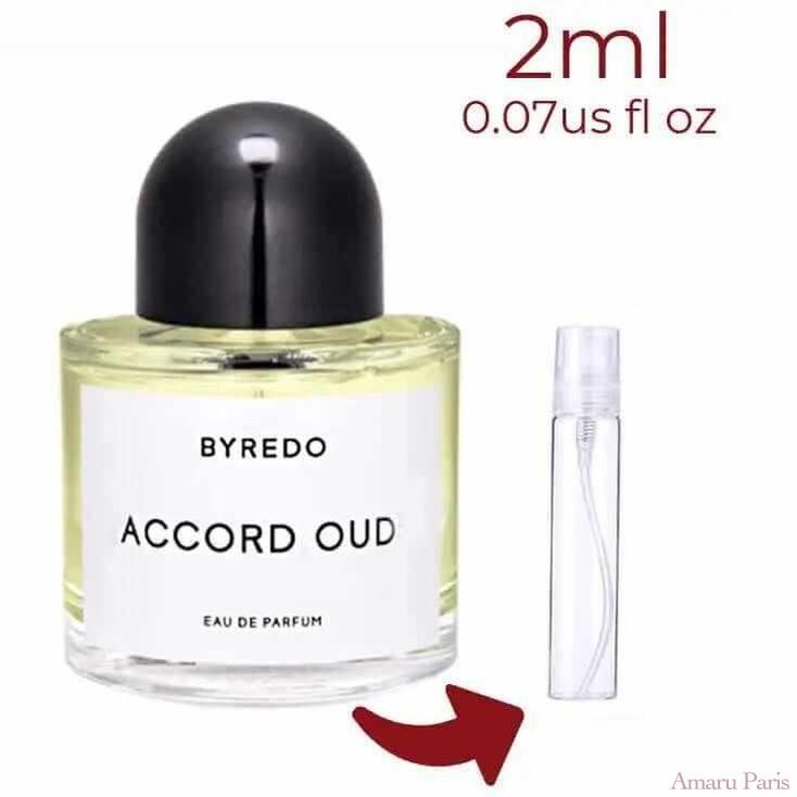 Accord Oud Byredo for women and men Decant Fragrance Samples - ParfumAmaruParis
