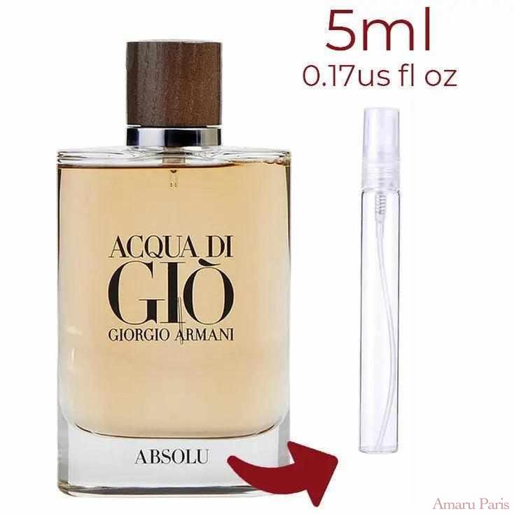 Acqua di Giò Absolu Giorgio Armani for men Decant Fragrance Samples - ParfumAmaruParis