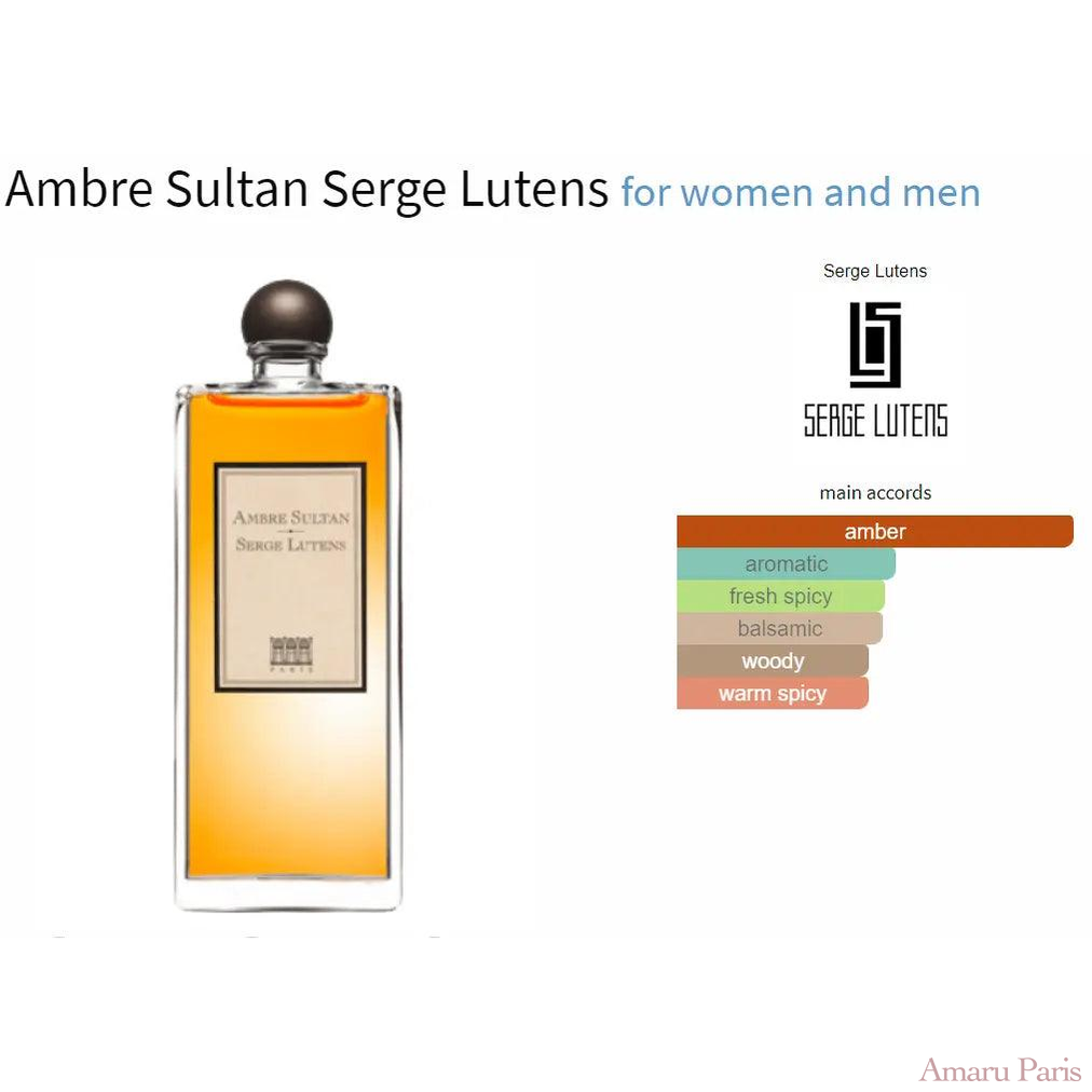 Ambre Sultan Serge Lutens for women and men Decant Fragrance Samples - ParfumAmaruParis