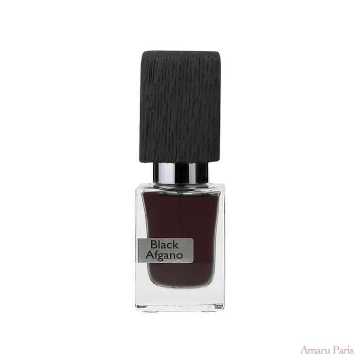Black Afgano de Nasomatto – flacon original et fiole décant Amaru Paris