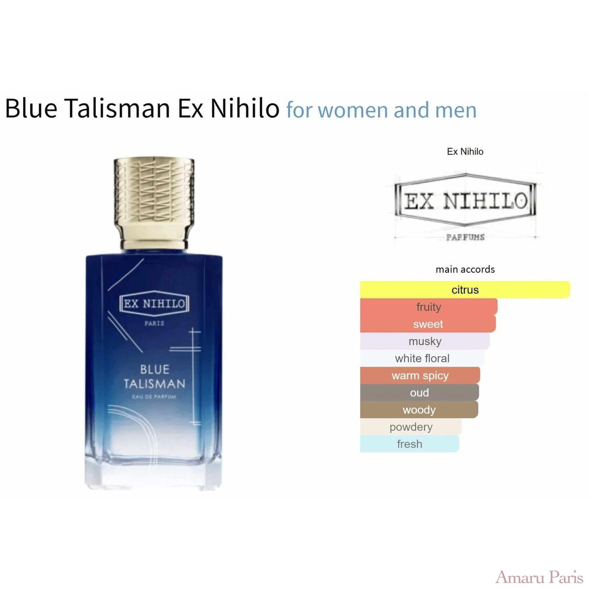 Blue Talisman Ex Nihilo for women and men - ParfumAmaruParis