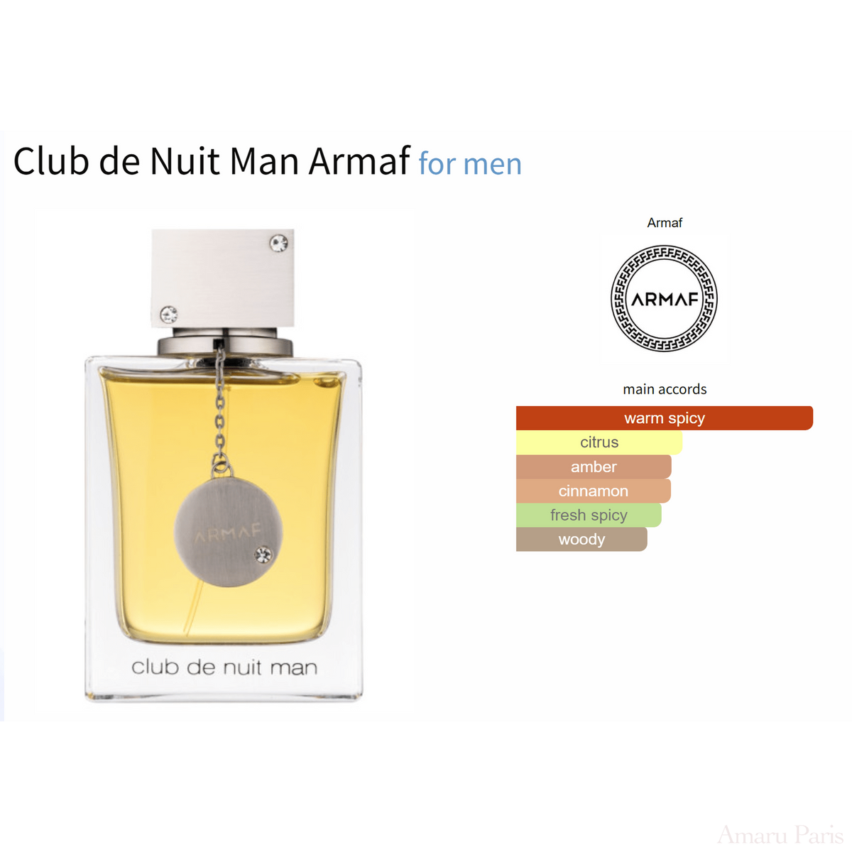 Club de Nuit Man Armaf for men - ParfumAmaruParis