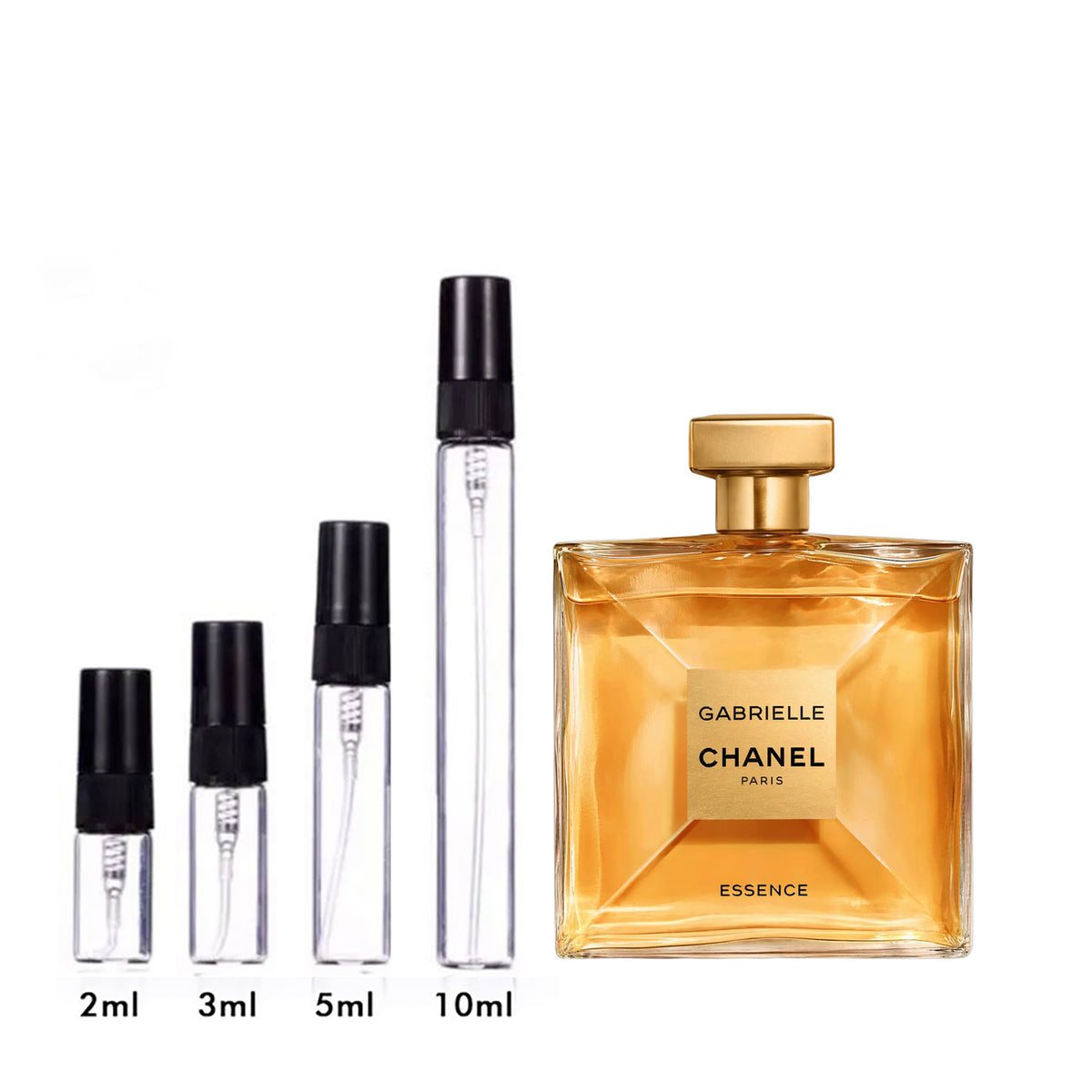 Parfum Gabrielle Essence Chanel pour femme - échantillons 2 ml, 3 ml, 5 ml et 10 ml
