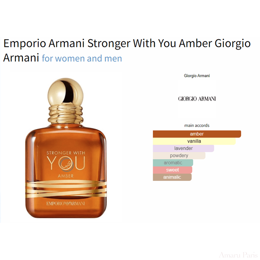 Emporio Armani Stronger With You Amber Giorgio Armani for women and men - ParfumAmaruParis