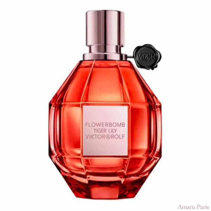 Flowerbomb Tiger Lily de Viktor & Rolf – flacon original et fiole décant Amaru Paris