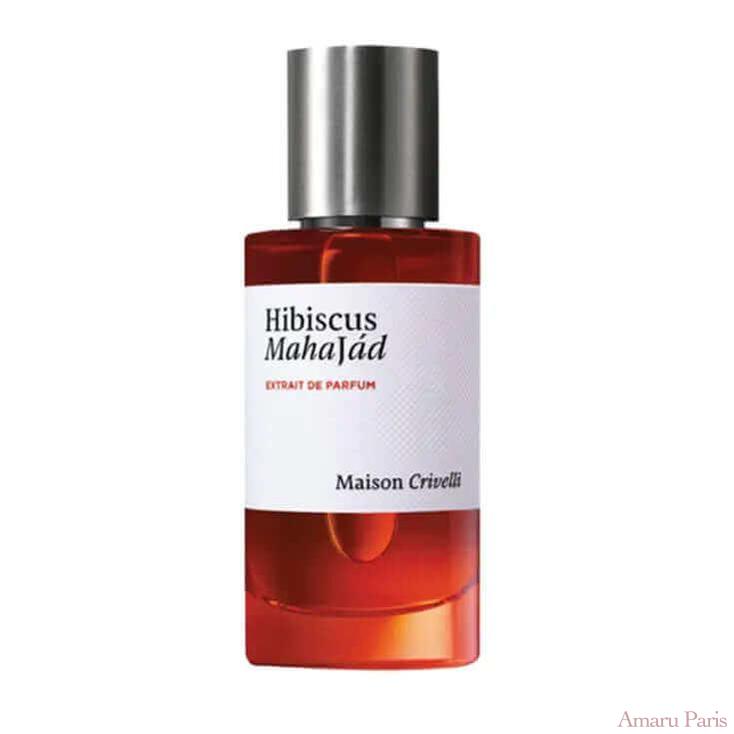 Hibiscus Mahajád de Maison Crivelli – flacon original et fiole décant Amaru Paris