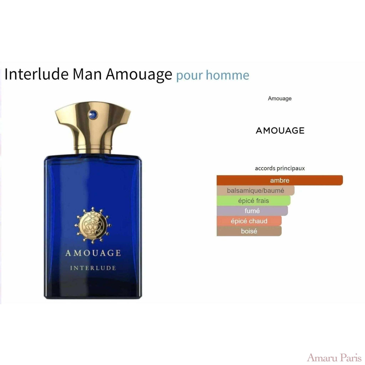Interlude Man Amouage for men Decant Fragrance Samples - ParfumAmaruParis
