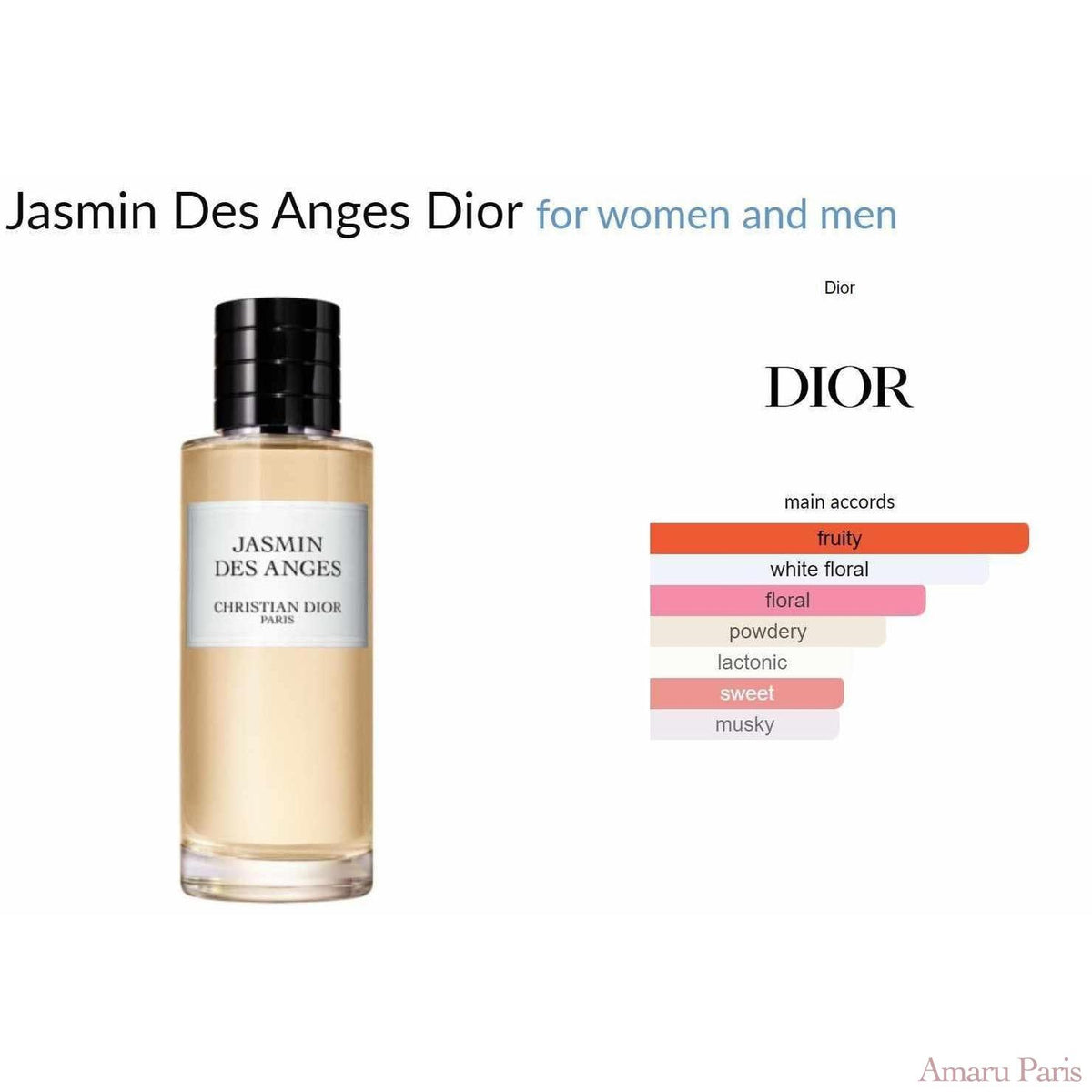 Jasmin Des Anges Dior for women and men - ParfumAmaruParis