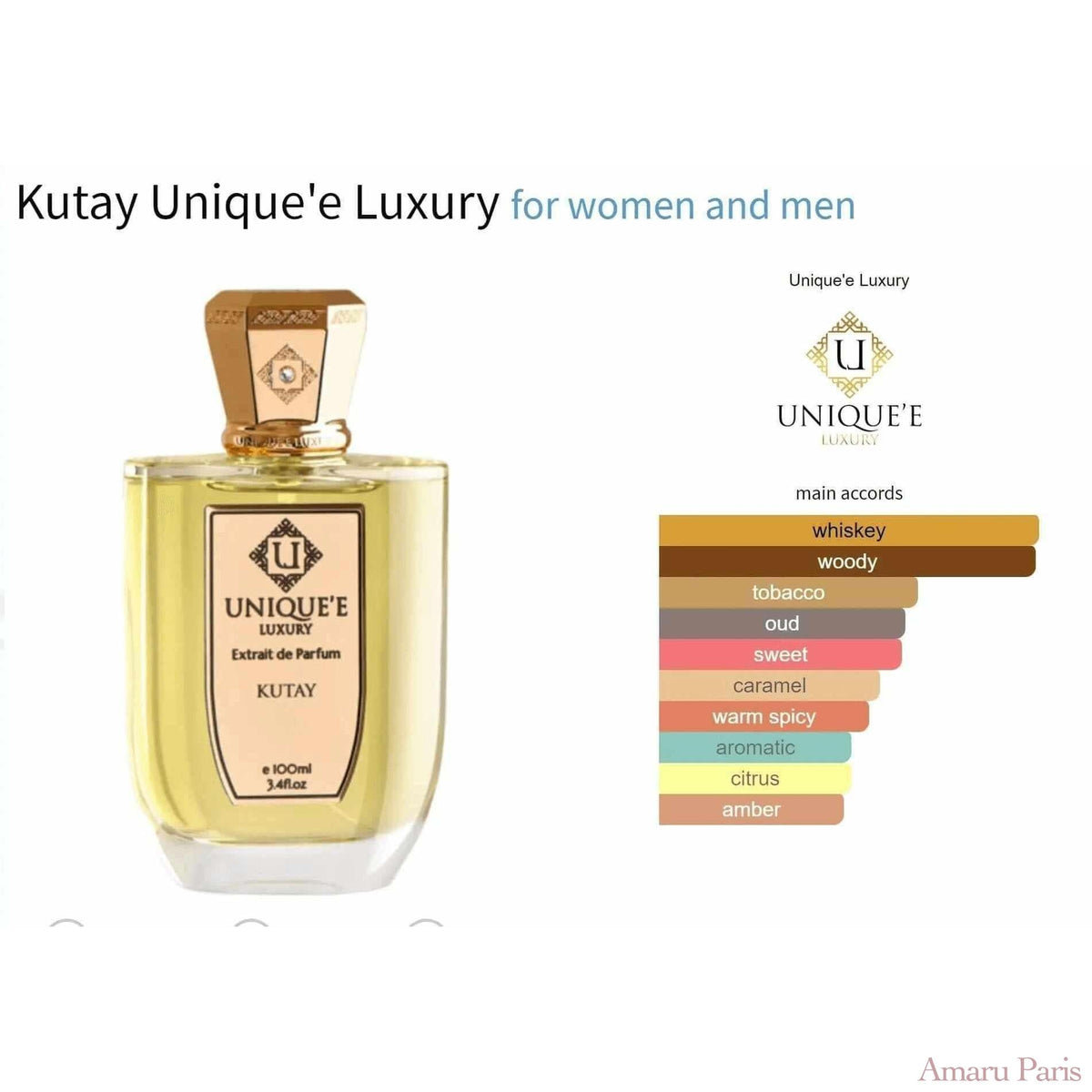Kutay Unique'e Luxury for women and men Decant Fragrance Samples - ParfumAmaruParis