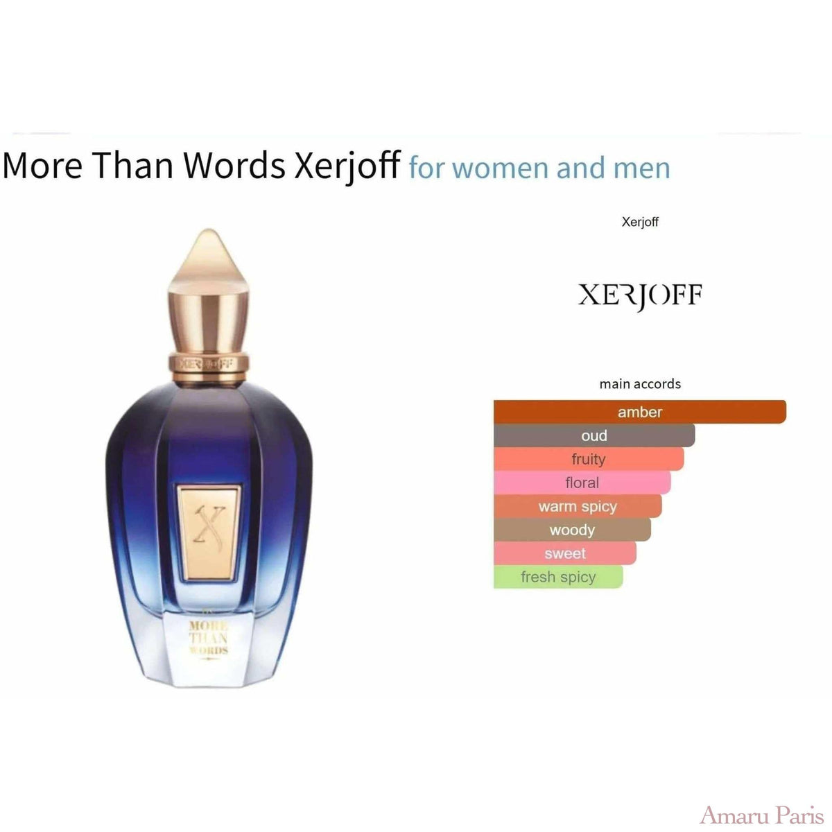 More Than Words Xerjoff for women and men Decant Fragrance Samples - ParfumAmaruParis