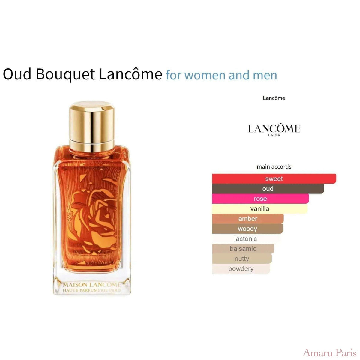 Oud Bouquet Lancôme for women and men Decant Fragrance Samples - ParfumAmaruParis