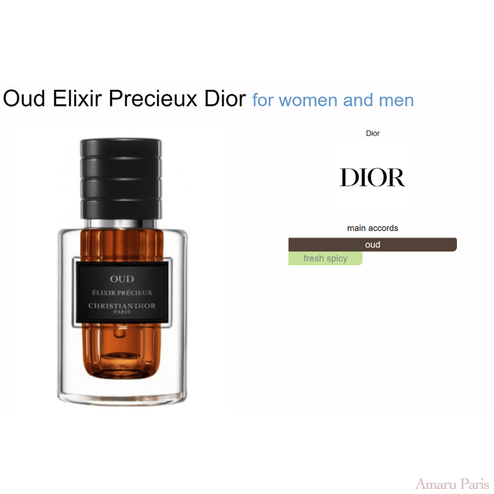 Oud Elixir Precieux Dior for women and men - ParfumAmaruParis