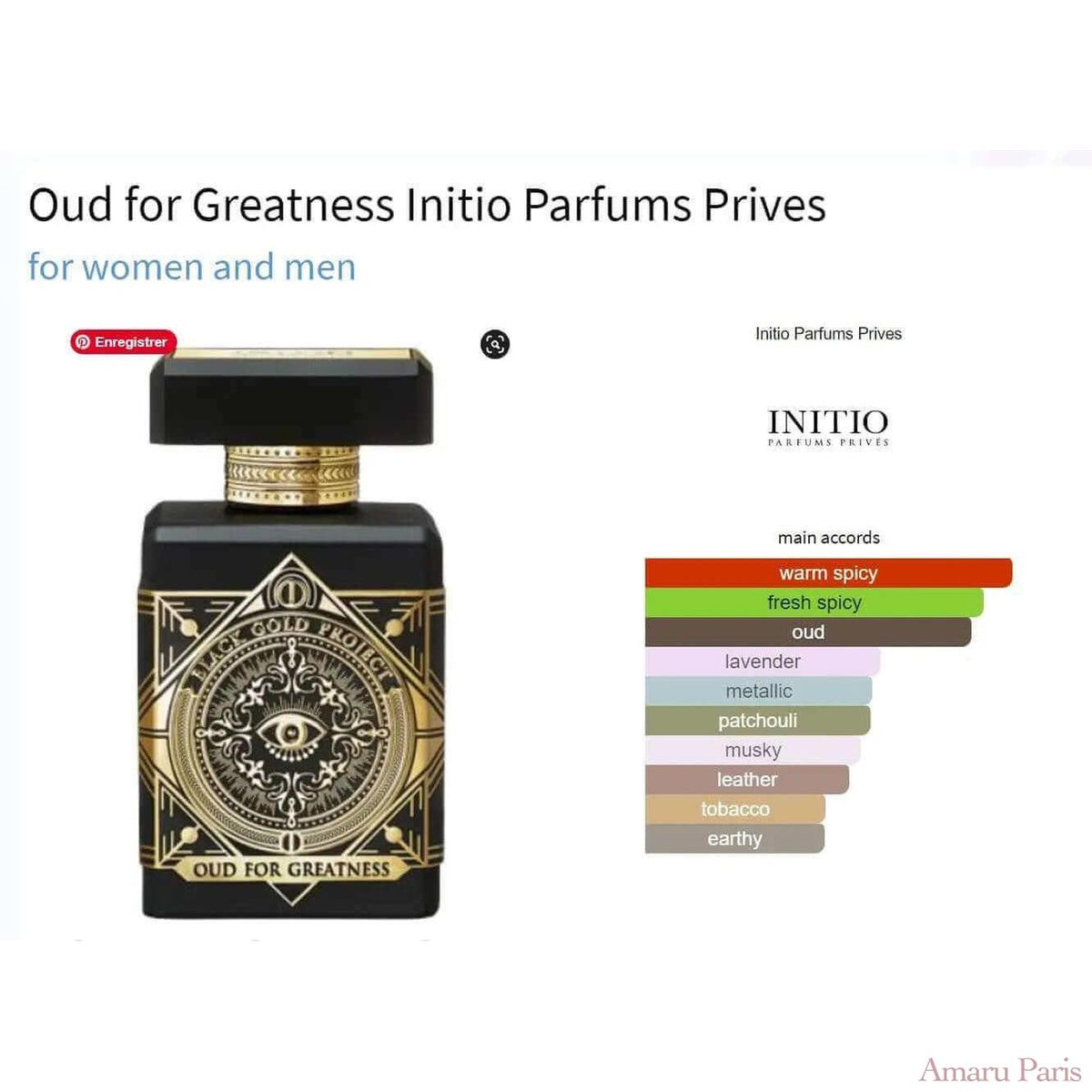Oud for Greatness Initio Parfums Prives for women and men Decant Fragrance Samples - ParfumAmaruParis