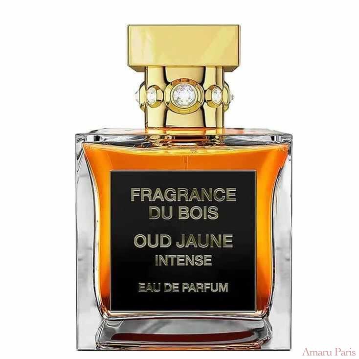 Oud Jaune Intense de Fragrance du Bois – flacon original et fiole décant Amaru Paris