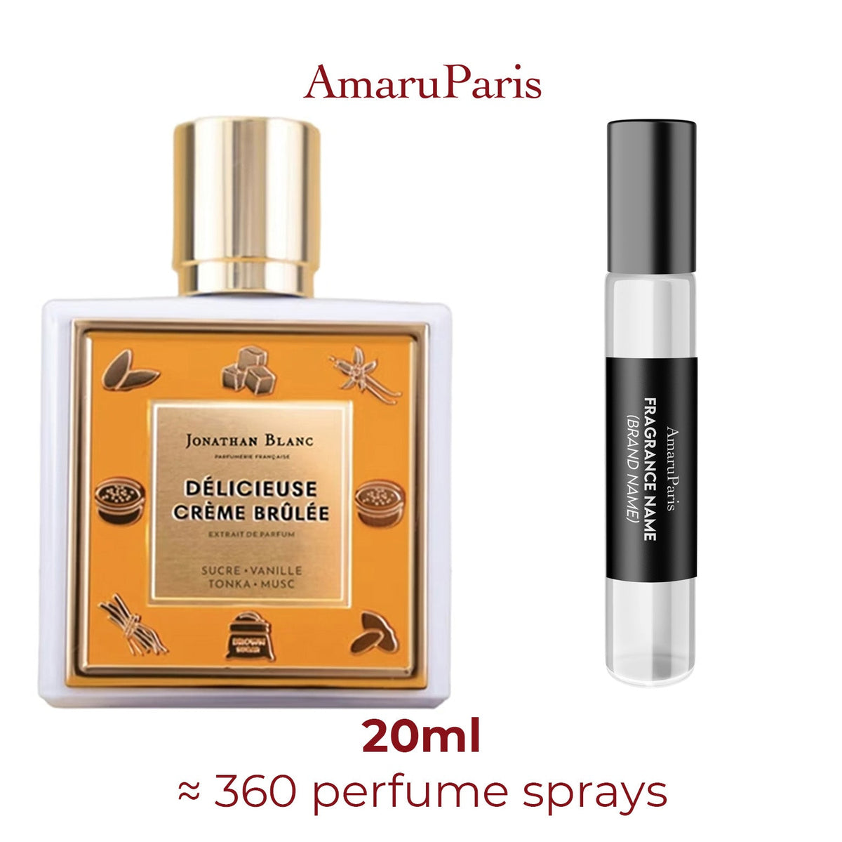 Parfum Délicieuse Crème Brulée Jonathan Blanc unisexe - ParfumAmaruParis