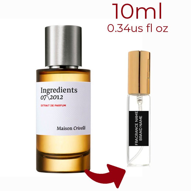 Parfum Ingredients 07 - 2012 Maison Crivelli unisexe - ParfumAmaruParis