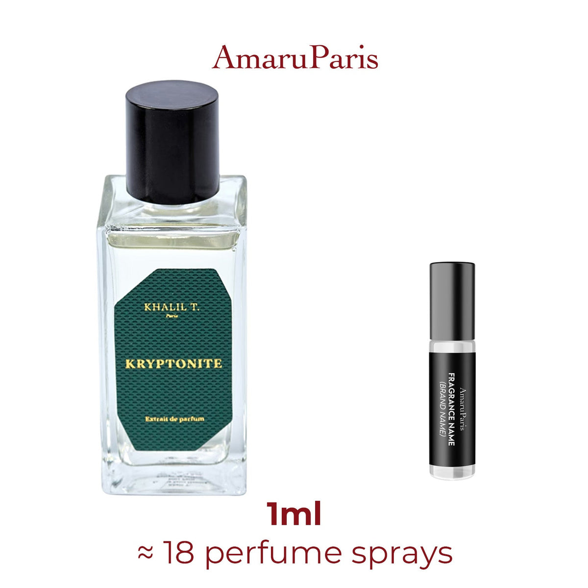 Parfum Kryptonite Khalil T. unisexe - decant échantillion 1ml