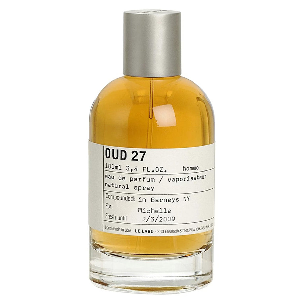 Oud 27 de Le Labo – flacon original et fiole décant Amaru Paris