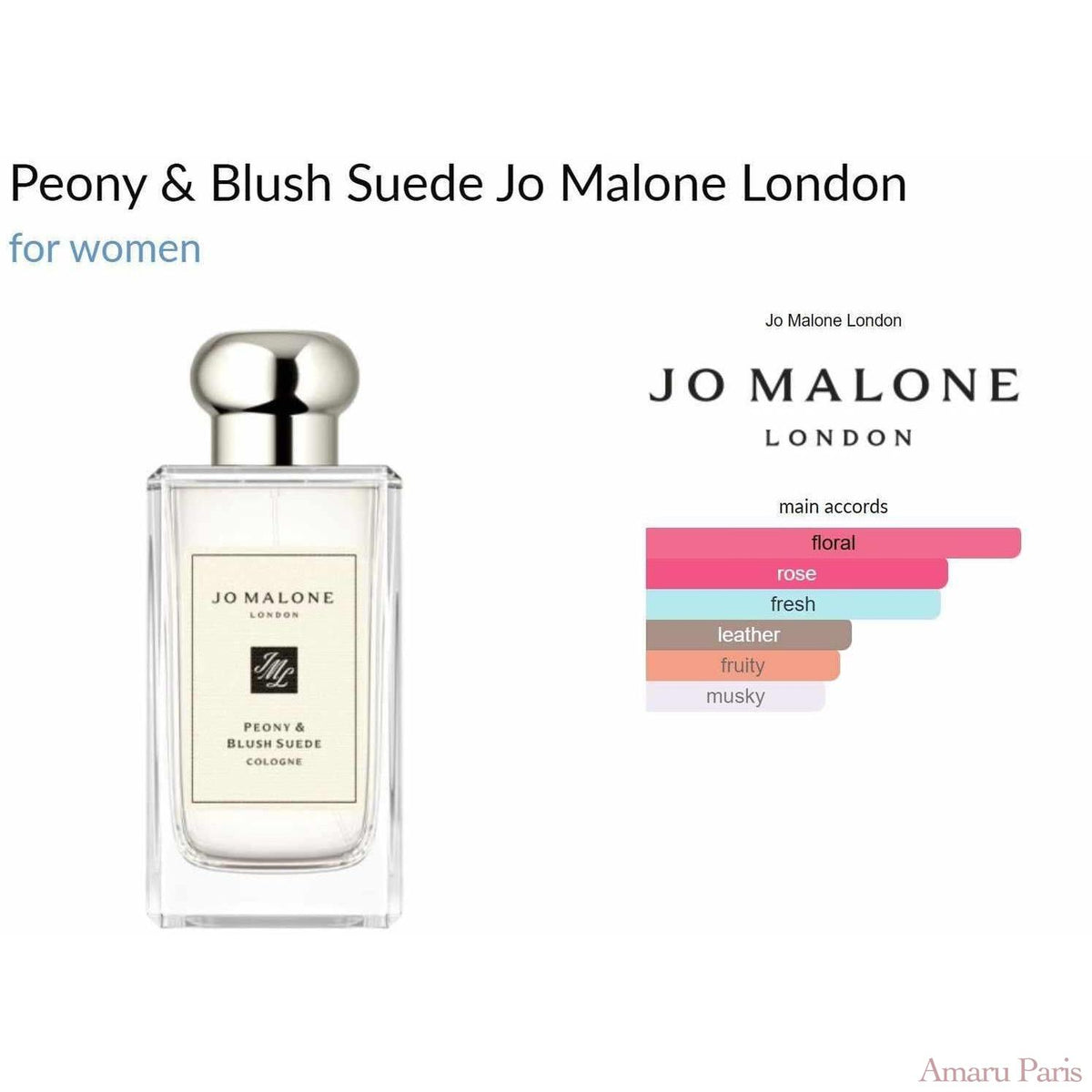 Peony & Blush Suede Jo Malone London for women - ParfumAmaruParis