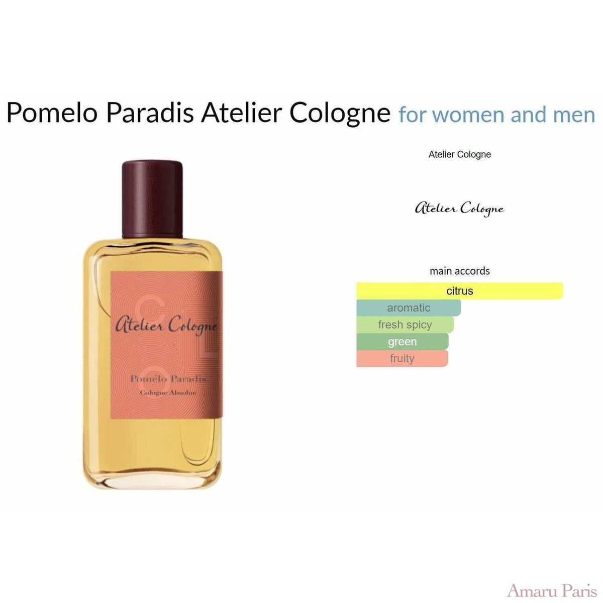 Pomelo Paradis Atelier Cologne for women and men - ParfumAmaruParis
