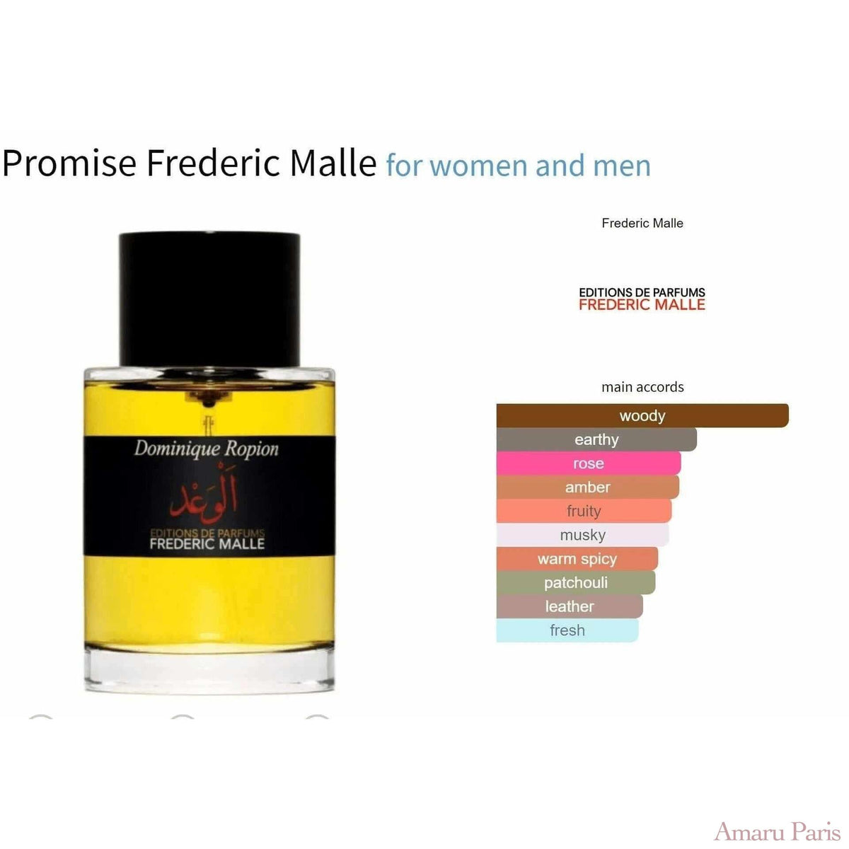 Promise Frederic Malle for women and men Decant Fragrance Samples - ParfumAmaruParis