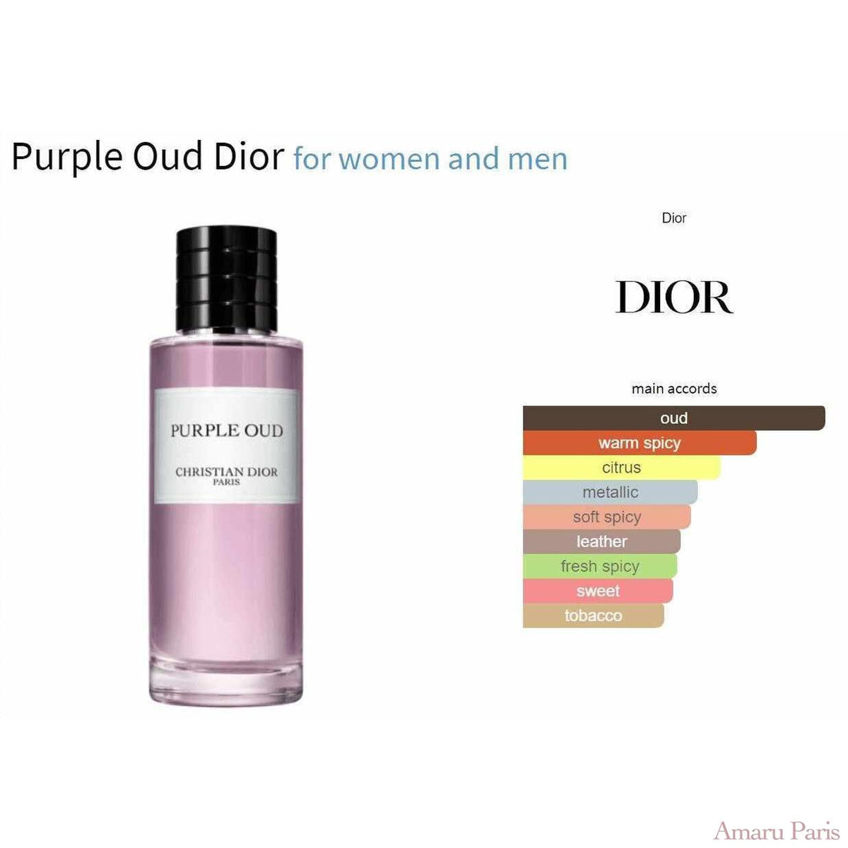 Purple Oud Dior for women and men Decant Fragrance Samples - ParfumAmaruParis