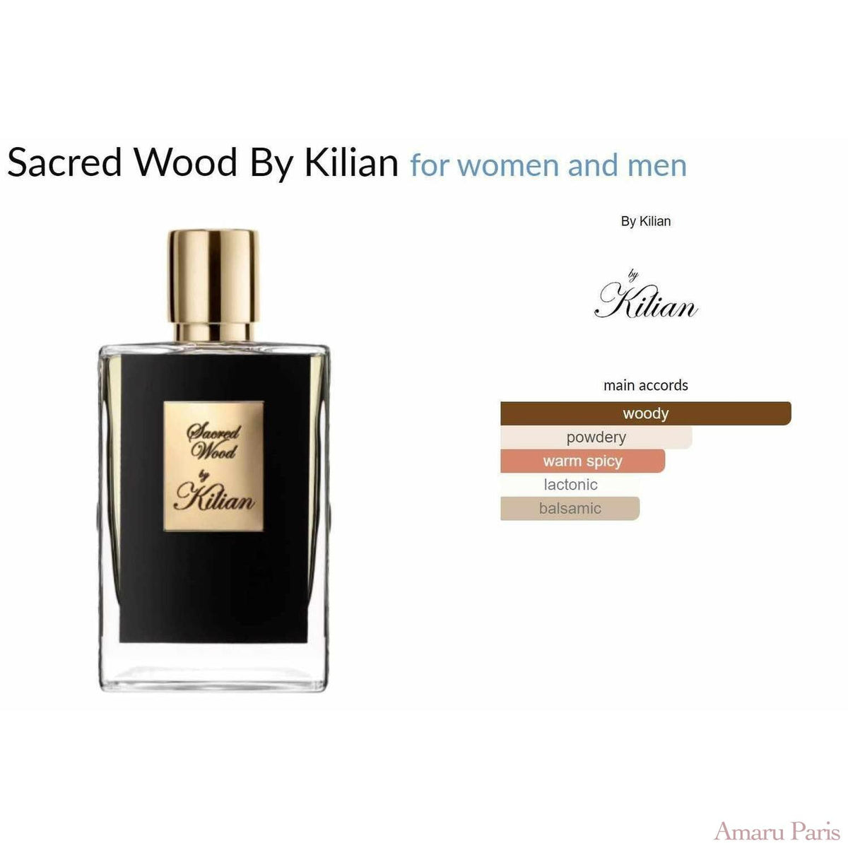 Sacred Wood By Kilian for women and men - ParfumAmaruParis