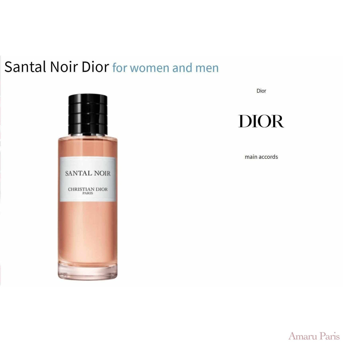 Santal Noir Dior for women and men - ParfumAmaruParis