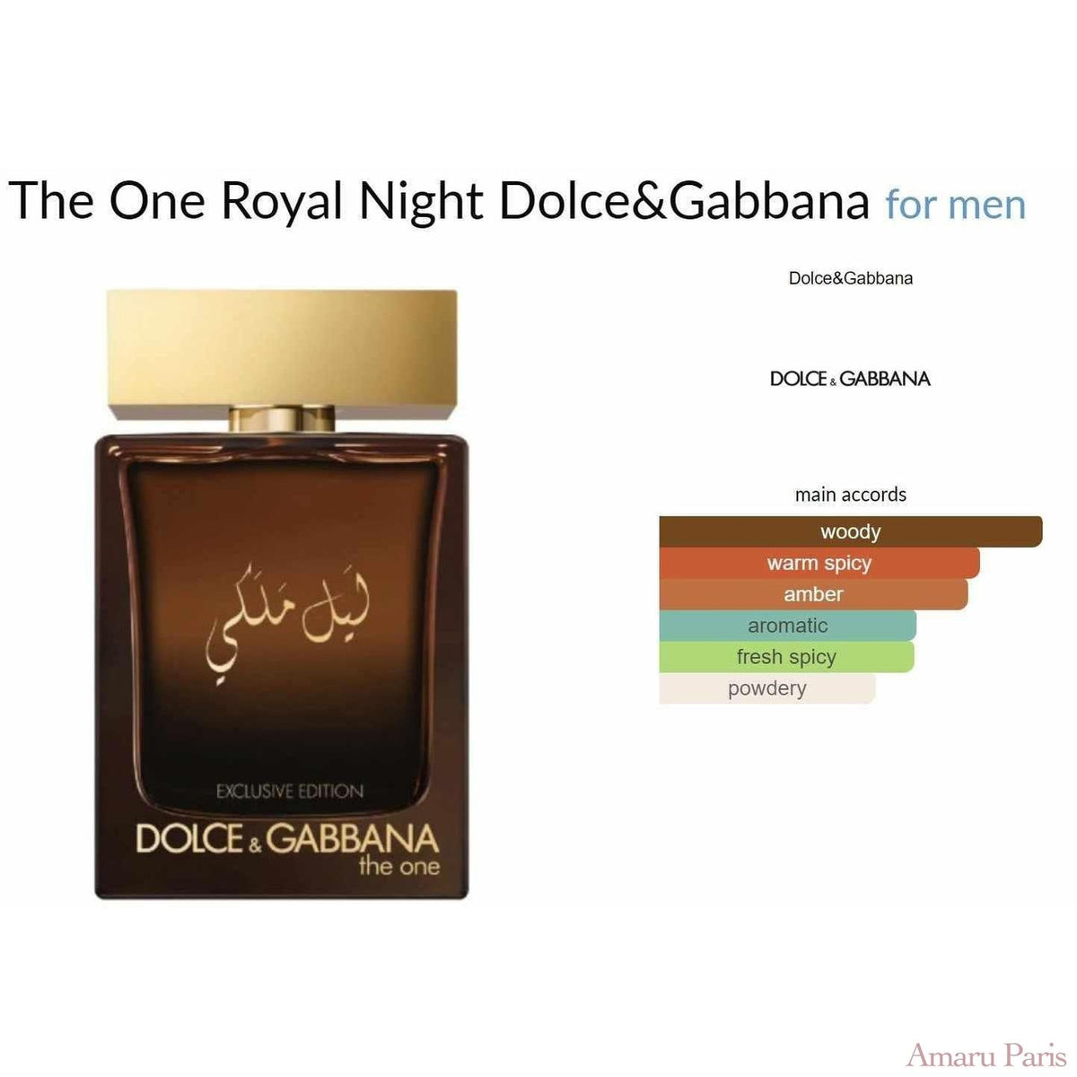 The One Royal Night Dolce&Gabbana for men - ParfumAmaruParis