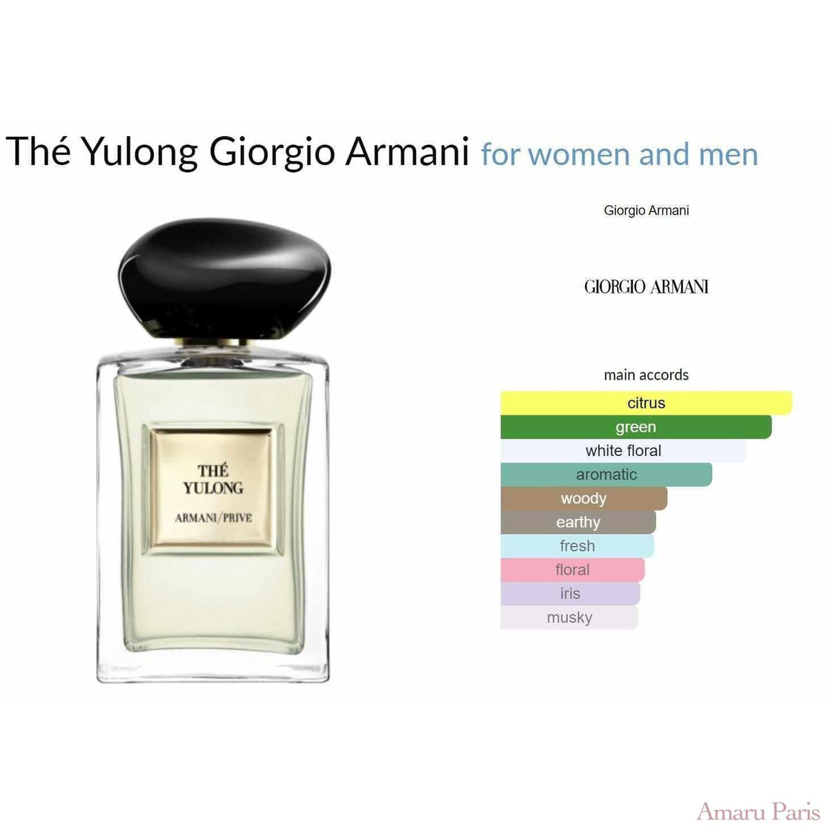 Thé Yulong Giorgio Armani for women and men - ParfumAmaruParis