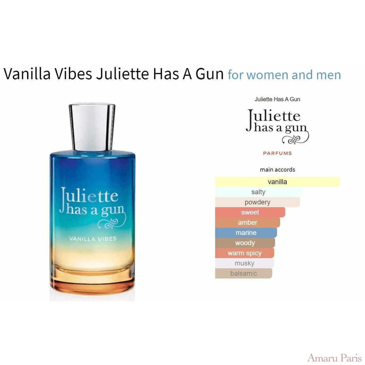 Vanilla Vibes Juliette Has A Gun for women and men Decant Fragrance Samples - ParfumAmaruParis
